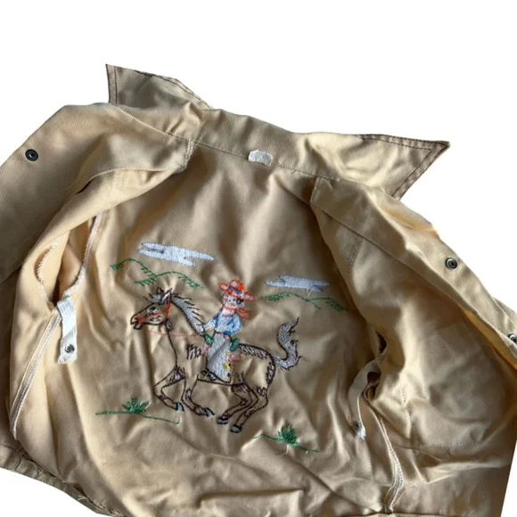 Vintage Kid’s 70's Cowboy Western Jacket & Bandana Print Button Down- 3T - Picture 5 of 10